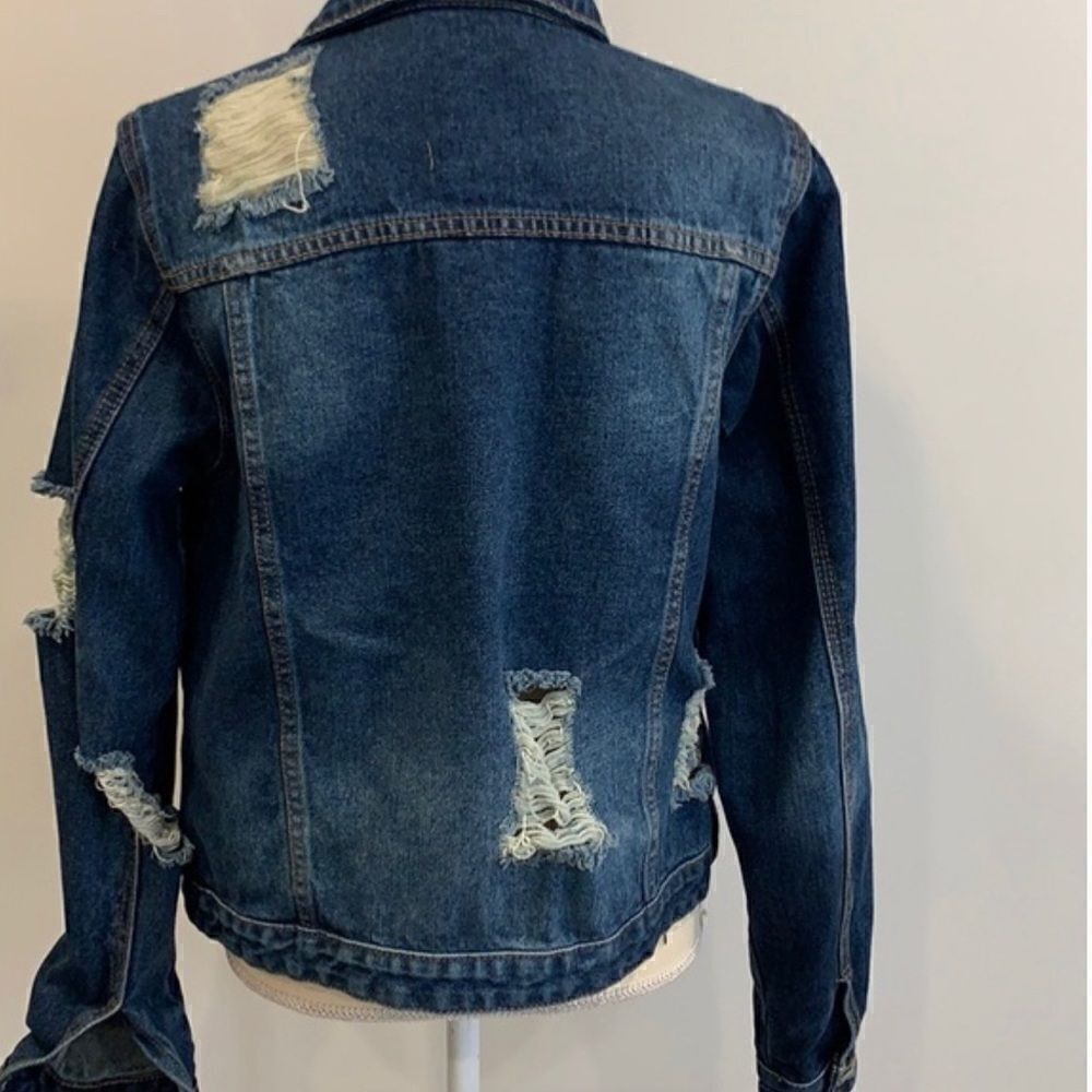 Mono B Distressed Denim Jacket - Picture 2 of 6